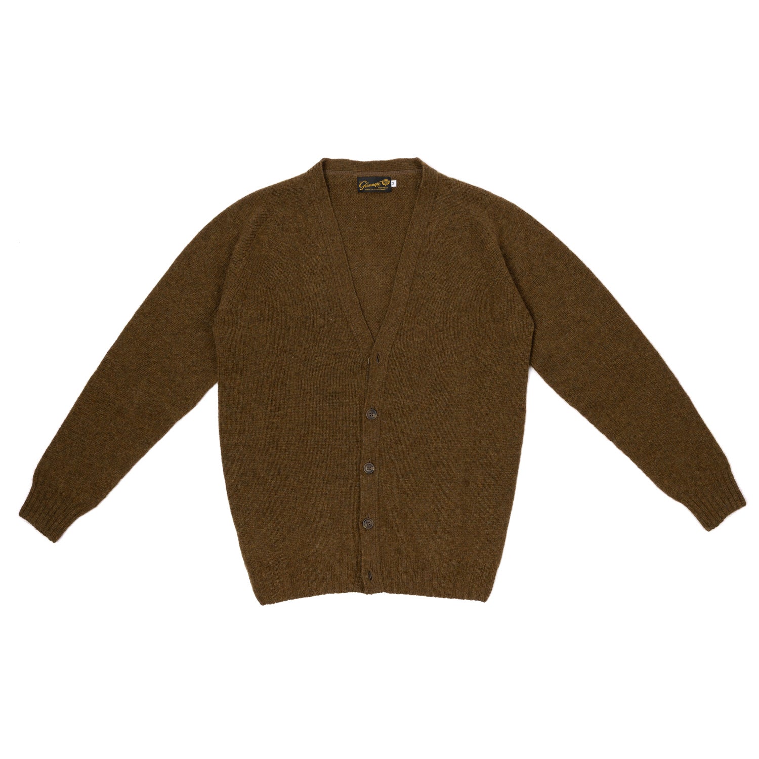Glenugie exklusiv x MJ: Strickjacke "College Cardigan" aus reiner Wolle - Circulare Knit Shetland
